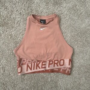 Pink Nike Pro crop top